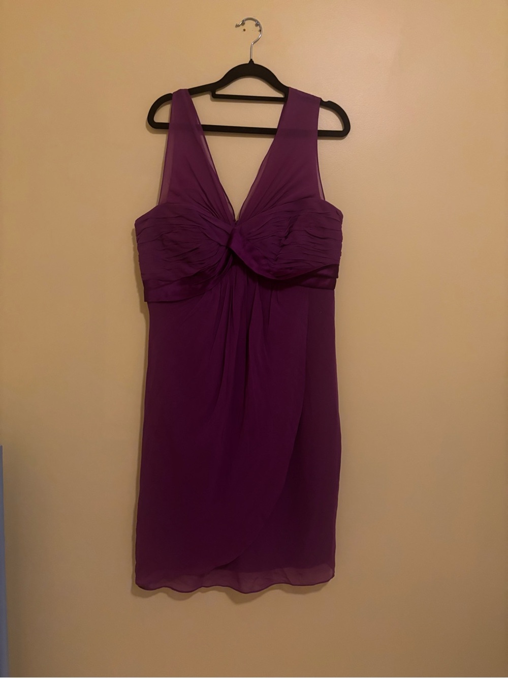 Donna Ricco Deep Purple Sleeveless Party Dress